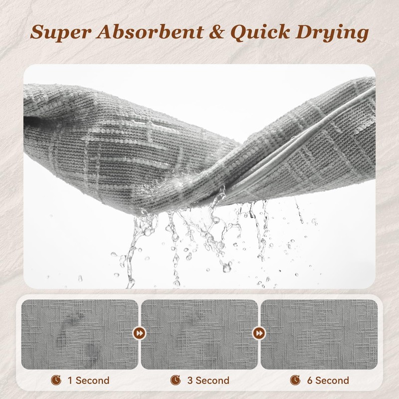 AMOAMI Bath Mat Non Slip Super Absorbent Quick Dry Bath