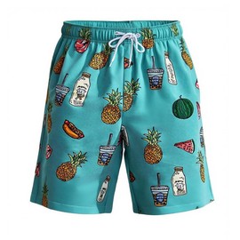 Mens Swim Trunks with Compression Liner 7 inch Inseam Quick Dry 2 in 1 Beach Board Shorts with Pockets