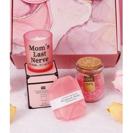 ONEVIVE Birthday Gifts for Mom Women Christmas Gifts, Relaxing Spa Gift Basket Appreciation Gift for Her Christmas Gifts for Wife Sister Gifts Best friend Tumbler Candle Gift Set