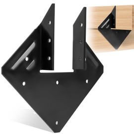 20 Pcs Hurricane Tie for Rafters, 13 Gauge (Thick 2.2mm) Hurricane Straps, Rafter Tie Brackets Fit 2x4, 2x6 Truss to Rafter Connector, Heavy Duty Hurricane Clips for Roofing Trusses, Black