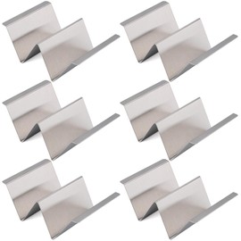 YellRin Stainless Steel Taco Holder Stand Set of 6 - Stylish Rack Holds Up to 2 Tacos Each,Stylish Taco Rack with Handles