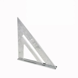 7-Inch Aluminum Speed Square with Imperial Markings for Woodworking Layout and Angle Marking – Silver