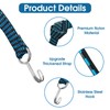 6 Pieces Thickened Bungee Cords Flat with Hooks, Large Rubber
