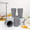EI 8pcs Dark Grey Wheat Straw Cups,15oz Plastic Reusable Cups,Unbreakable