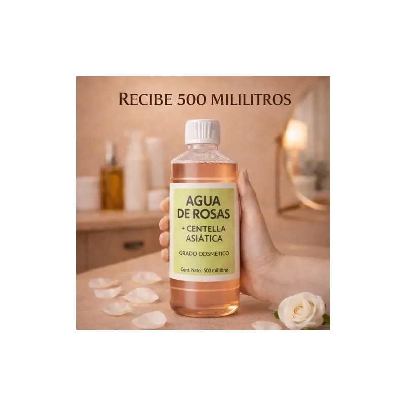 Agua De Rosas + Centella Asiática 500ml Tónico Facial Natura