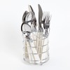 Gibson Sensations 16-Piece Stainless Steel Flatware Set with Metal Caddy