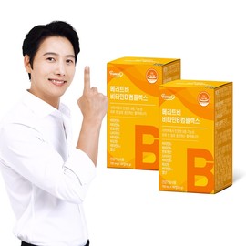 Merit B Vitamin B Complex 60 Tablets x 2 Boxes 4-Month Supply / High-Concentration Vitamin B Complex Comprehensive Nutritional Supplement Complex Biotin Pantothenic Acid / 메리트비 비타민B 콤플렉스 60정 x 2박스 4개월분  고함량 비타민B군 종합영양제 컴플렉스 비오틴 판토텐산