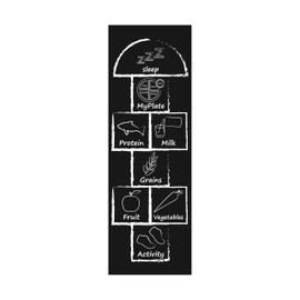 Floor Sticker Decal - Health Hopscotch Game