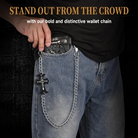ZEKEE Wallet Chain Pants Chain Hip Hop Punk Jeans Chain KeyChain Goth Accessories for Women Men