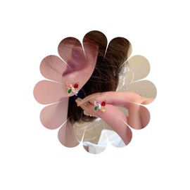 Xmsrn Vintage Bunte Kristall Schmetterling Ohrstecker Ohrringe Farbe Cz Schmetterling Ohrringe Strass Schmetterling Ohrringe Bunte Edelstein Schmetterling Ohrringe Für Frauen