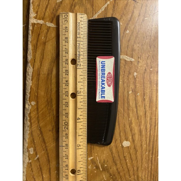 Vintage 1970s Pocket Styling Comb Dupont Nylon Unbreakable 5" USA