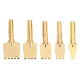 WOFASHPURET Calligraphy Pen Nib, 5pcs Calligraphy Nibs for Dip Pens, Flat Wide Nib Pen Tip, Manga Fountain Pens Nib Replacement, Comic Dip Pen Set Brass Flat Head for Writing, Painting, Signing