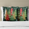Christmas Trees Throw Pillow Covers 18x18 Inch Set of 2,