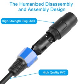 CERRXIAN 7.8" 0.2m Speakon Male to Female Speaker Cable 2 Pin Speakon Coupler Audio Cable for Speaker Amplifier