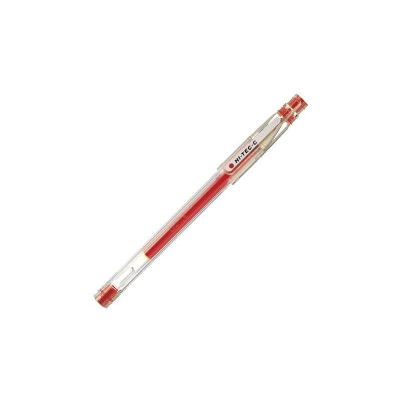 Pilot Hi-Tec-C 0.4 Red Gel Ballpoint Pens, 10 Count LH200C410R