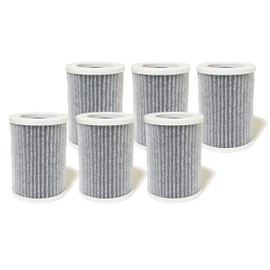 Nispira 3-in-1 HEPA Activated Carbon Replacement Filters For Pure Enrichment Purezone Mini Portable Air Purifier (PEPERSAP), 6 Packs