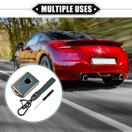 X AUTOHAUX Smart Key Fob Case Kit Compatible for Volvo, TPU Blue with Key Chain