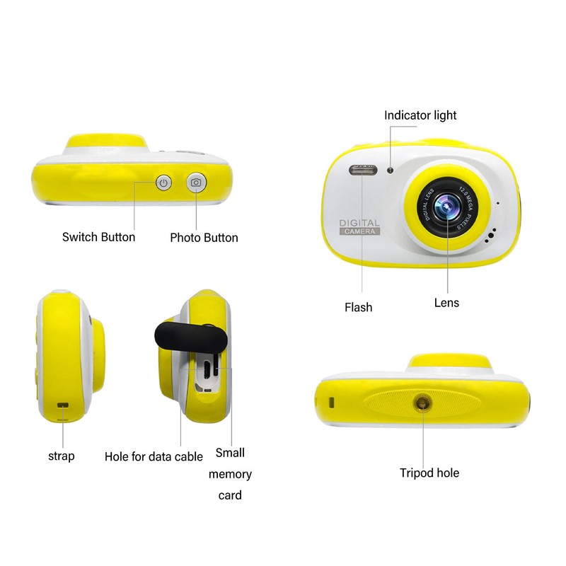 Kids Digital Camera 6x Zoom 8MP HD 2inch IPS Screen
