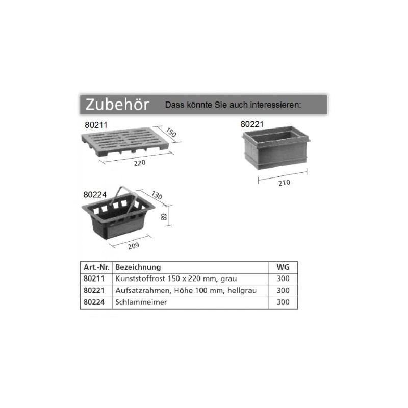 Upmann No. 80224 Mud Bucket for Basement Drain 15 x