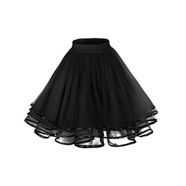 Sorosis Women's Pannier Skirt, Tutu Cart, 3 Layers, Fluffy, Color Skirt,, Black