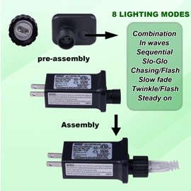 ILLUMINEW 300 Led Green Outdoor String Lights Waterproof St. Patrick's Day Decorations, 108 Ft Led String Lights for Bedroom, 8 Modes Plug in Fairy Lights for Christmas Room Decor