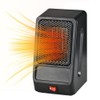 Air Choice Black Compact Heater - Adjustable Thermostat, Safe Operation,