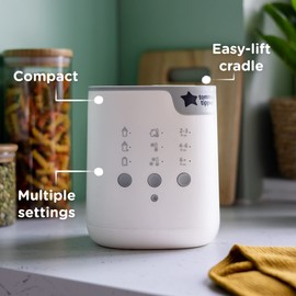 Tommee Tippee Calentador de biberones intuitivo multicálido, calienta a la temperatura corporal en minutos, temporizador automático, color blanco