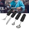 4Pcs Weighted Utensils,180°Bendable Adaptive Utensils for Hand Tremors Parkinsons Patients