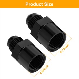 6AN Adapter Fitting Set Compatible With GM TBI Style (metric O-ring) Fuel Sending Units - 47-0001 Black