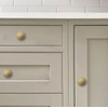 khtumeware 10 Pack 1-1/4 Inch(32mm) Brushed Brass Round Cabinet Knobs