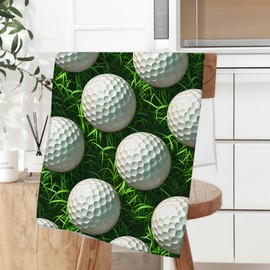 Zeleda Golf Ball Hand Towel for Bathroom 2 Pack,Soft Microfiber Face Towels for Bath,Kitchen,Spa,and Gym,Decorative Absorbent Polyester Towels,Perfect for Home or Hotel Decor 14.5x28in