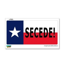 GRAPHICS & MORE Texas Flag Secede - Anti Obama Nobama - Window Bumper Laptop Sticker