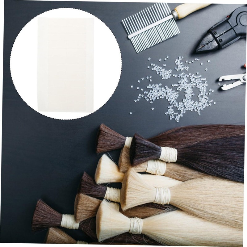 PACKOVE 10pcs Double Sided Hair Extension Tape Invisible Adhesive Replacement