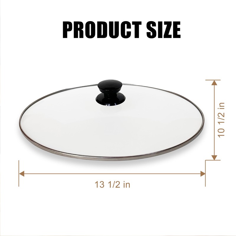 8 Qt Oval Glass Slow Cooker Replacement Lid, Compatible with