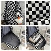MININAI MININAI Y2K Aesthetic Checkered Backpack with Kawaii Pendant Checkerboard