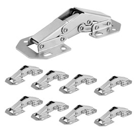 Cionyce 8 Pack Hidden Cabinet Hinges Surface Mount Hinges 4 inch Stainless Hinges Concealed Hinges for Cupboard