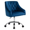 MOJAY Velvet Office Swivel Chair, Vanity Chair, Fabric Desk Chair,