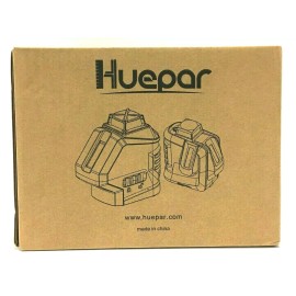 Huepar Laser Level 621CG, Self-Leveling + Cross Line, 2 Plumb Dots, Laser Tool