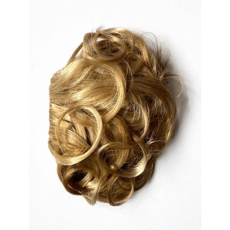 Curly 1940s style clip-in fringe hairpiece/clip-in bangs: Bunny copper red