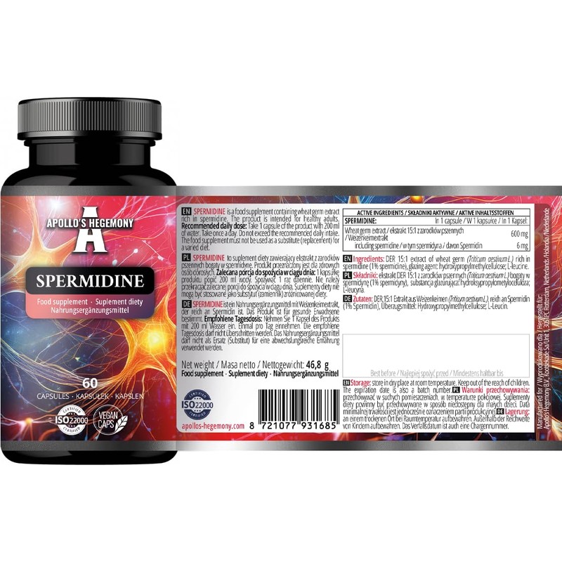 idine 600 mg from Wheat Germ Extract - 60 Capsules