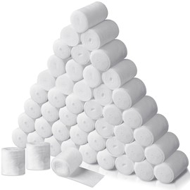 48 Rolls Cast Padding Soft Undercast Gauze Bandage Roll Cotton Wraps Cast Padding Use with Plaster Cloth Gauze Bandage for Body Cast Art Projects Mask Making Crafts, 2" x 8.9 ft