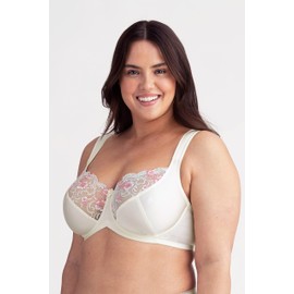 Miss Mary of Sweden Shine Underwire Embroidered Unpadded Cup Bra Champagne