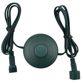 Goodsby 8 Lights Mode Power Cord 6 FT On/Off Foot Switch Compatible Replacement for Christmas X-Mas Tree Lights, Holiday Lighting, LED String Light Raintight 5/8 inch Connector Indoor