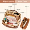 CLOUDWINGS Initial Makeup Bag, Large Capacity Travel Cosmetic Bag Set,