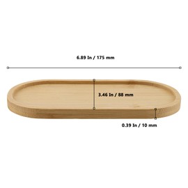 NAMYEUT 6 Stück Bambus Tablett Oval, Ovale Holztabletts Klein, Bambustablett Holz Servierplatte Serviertablett Lebensmittel Getränke Tabletts für Restaurant, Café, Küche, Party, Brot, Dessert