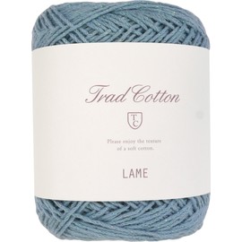 Yokota DARUMA 01-3600 Traditional Cotton Glitter Yarn, Thick Col.6, Blue, 0.9 oz (25 g), Approx. 29.2 ft (92 m)