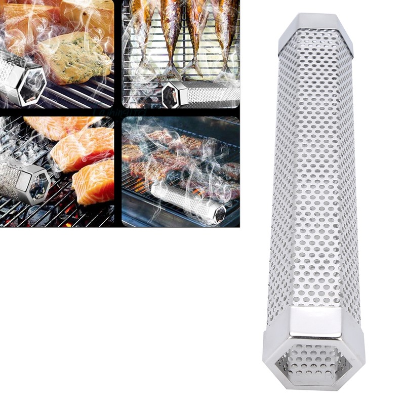BBQ Smoker Tube 304 Stainless Steel Rhombic Outdoor Barbecue Accessory