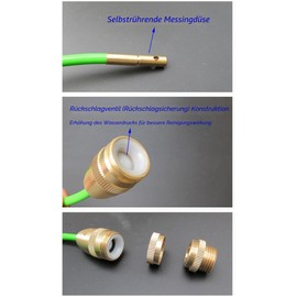 Drain Cleaner, Bathroom Clog Remover, High Pressure Pipe Cleaner, Duct Unblocker, 10ft Hose, Solid Brass Fittings