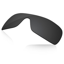 LenzReborn High-impact Polarized Lens Replacement for Oakley Batwolf OO9101 Sunglass - Dark Black+Silver Chrome+Fire Red+Ice Blue