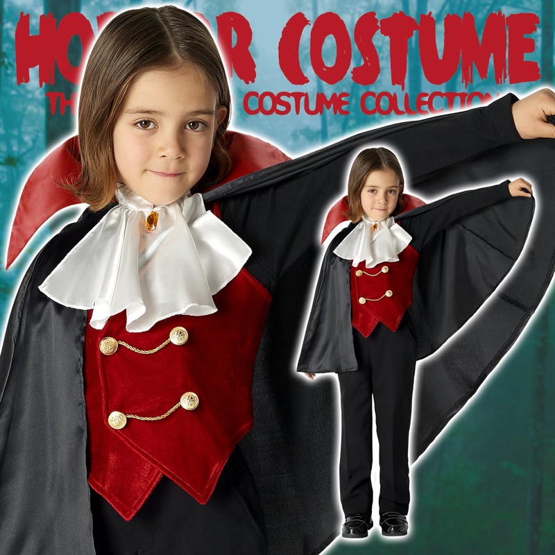 Party City Vampire Costume For Boys, Kids Cosplay, 47.2 inches